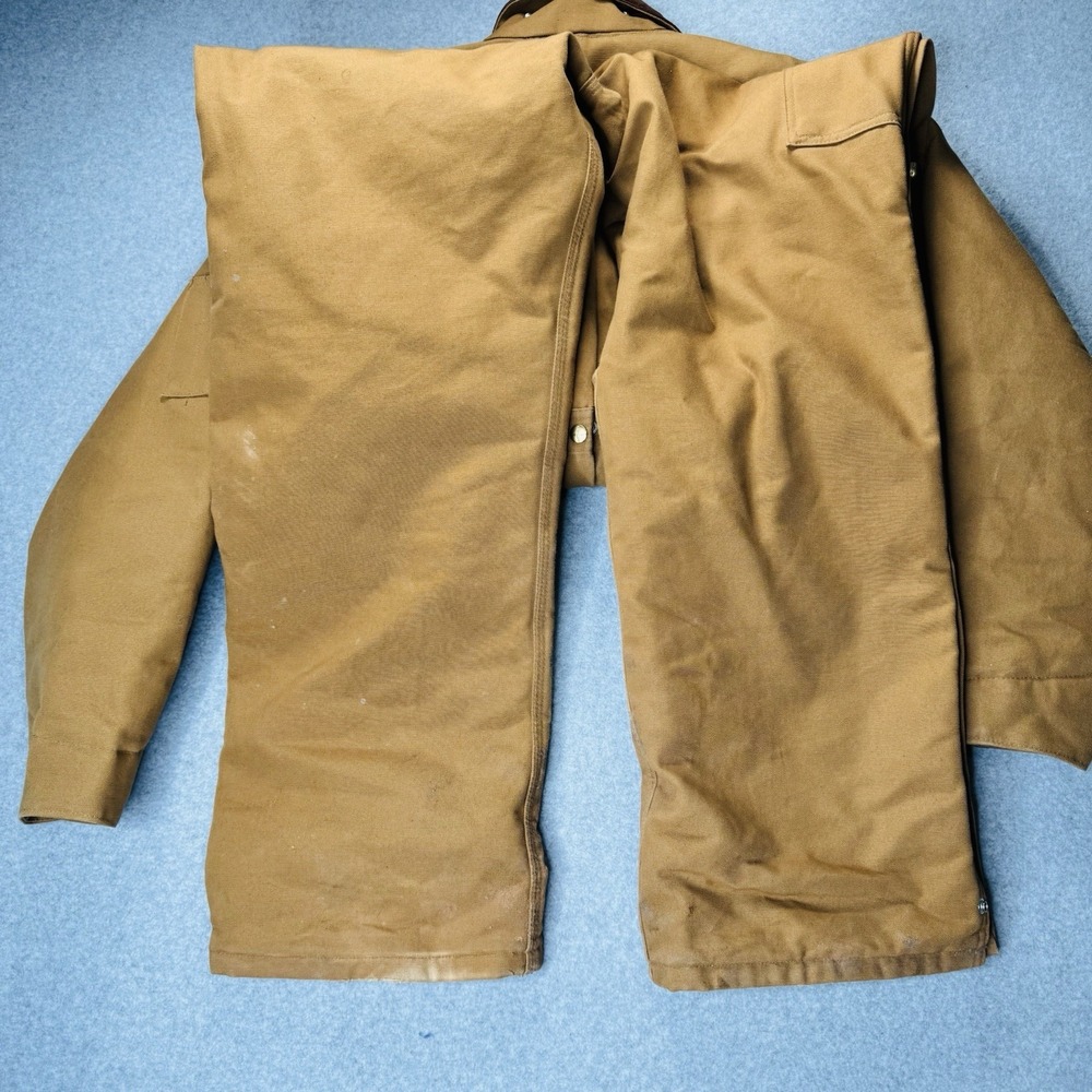 Vintage Carhartt X01 BRN Quilt Insulated Duck Coveralls Mens 42 Regular USA READ - Picture 4 of 16